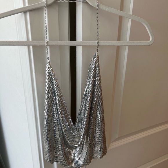 Oh Polly Tops - Backless halter sequin top